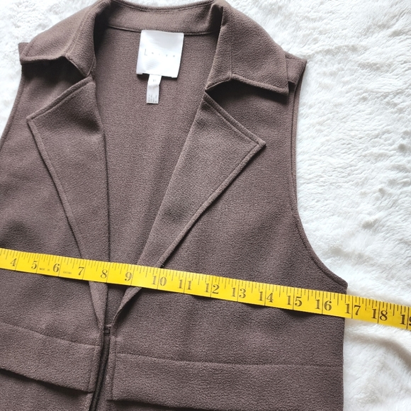 Leith dove taupe grey long vest blazer  jacket Size XS - Picture 7 of 10